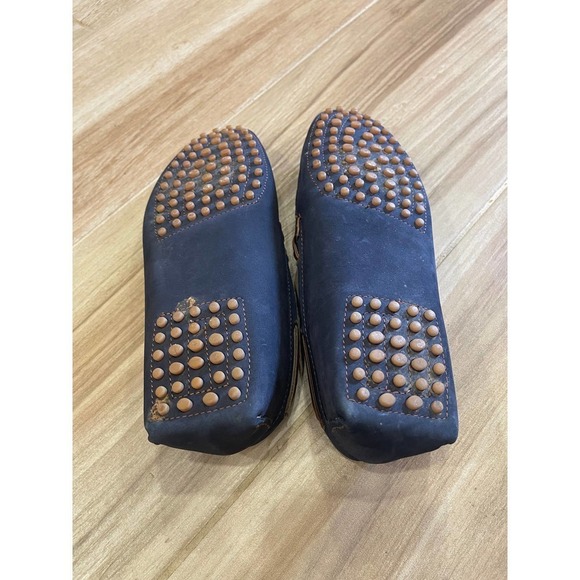 J.Crew Men Size 8 Driving Leather Moccasins Flats Tassel Blue Made in Italy